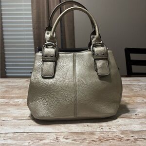 Tignanello Elegant Silver Handbag